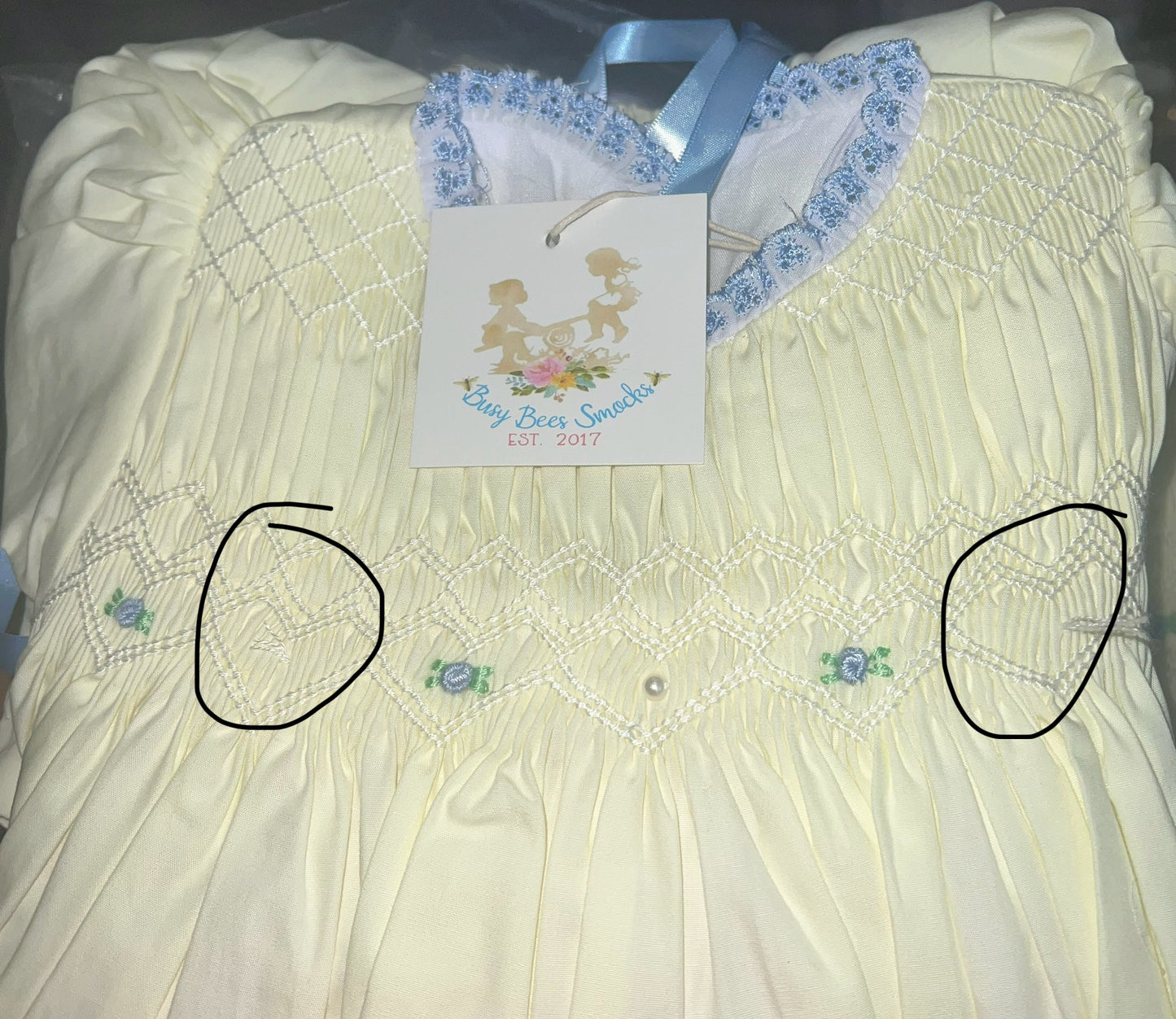 RTS: DEFECT-Sellers Classic Yellow Girls Woven Diaper Set