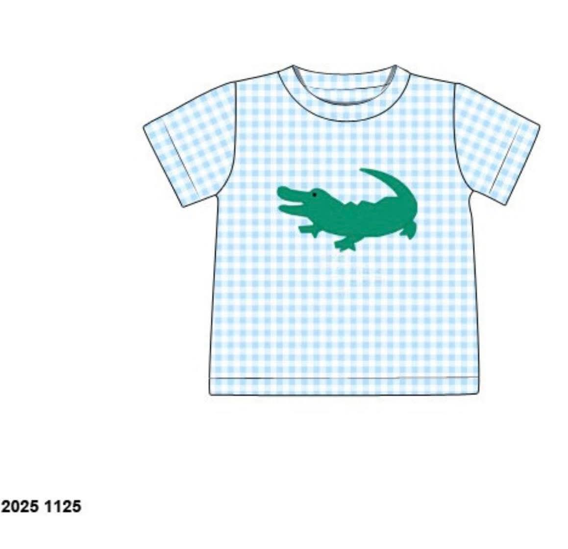 Pre Order 146: Boys Only- Alligator Appliqué Knit Shirt
