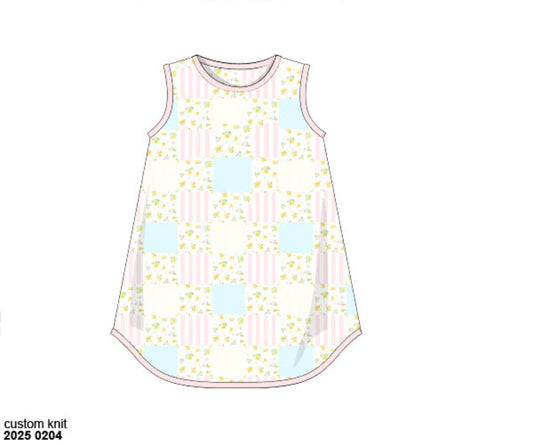 RTS: Polly Patchwork- Mom/Mini Knit Play Dress
