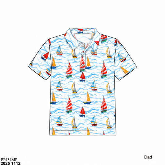 RTS: Tropical Family- Dad/Mini Knit Polo