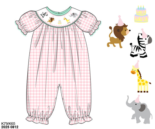 RTS: Party Animal- Girls Knit Romper