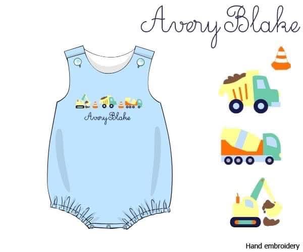 Pre Order 139: French Knot Construction- Boys Knit Bubble