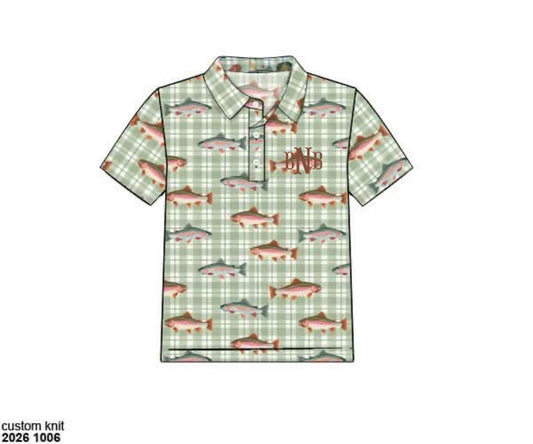 Pre Order 151: Athletic Sets & Polos- Boys Franklin Fish Polo