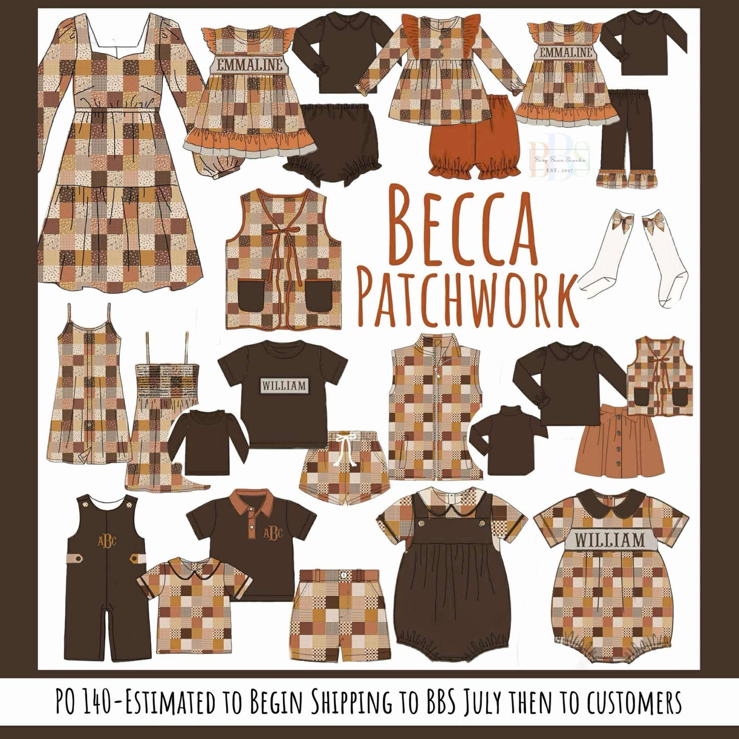 RTS: Becca's Patchwork- Bow Socks