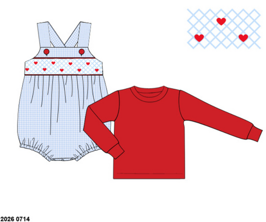 Pre Order 147: Heart to Handle- Boys Woven 2pc Bubble
