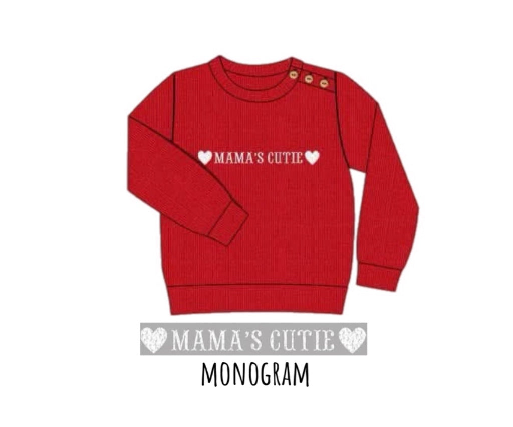 Pre Order 146: Valentines- Boys French Knot Hearts Sweater