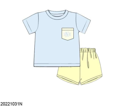 Pre Order 149: Bonnie Kate’s Petals- Boys Knit Shortie Set