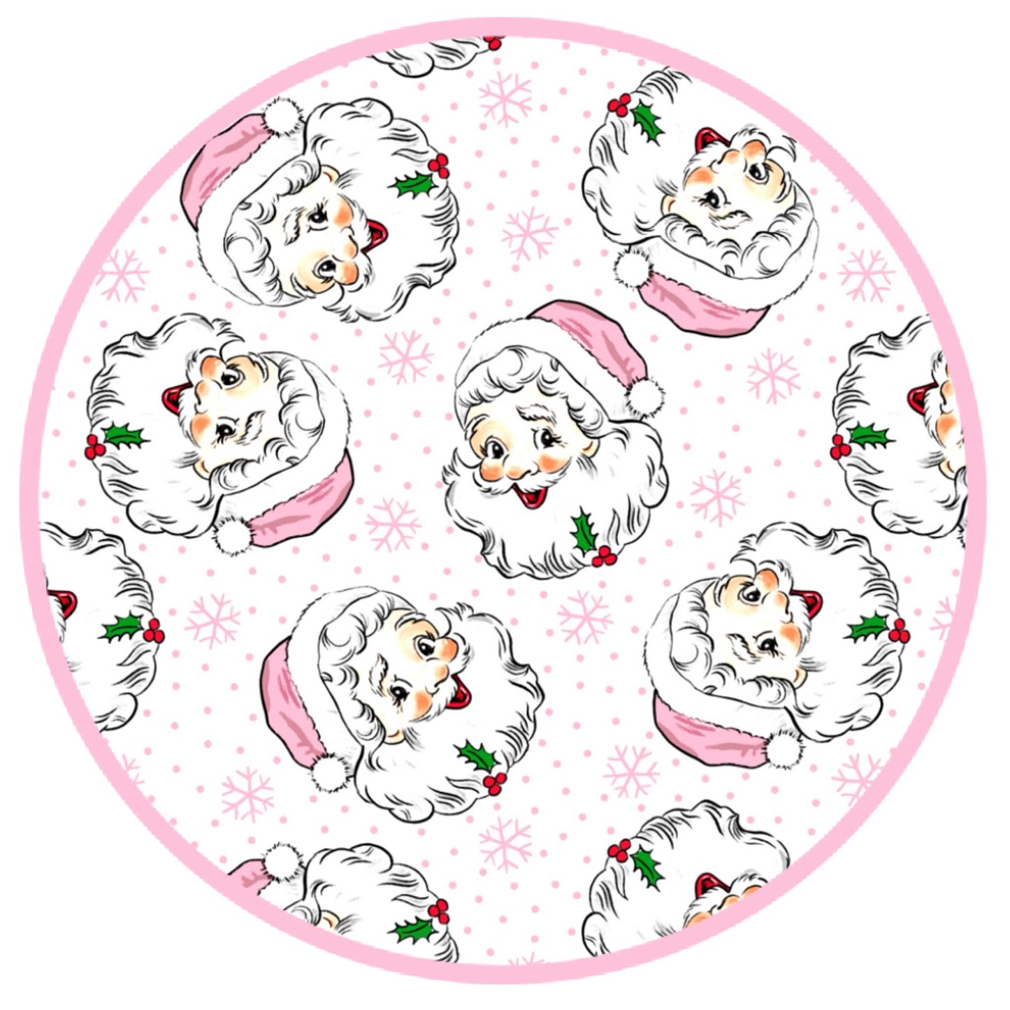 RTS: Pink & Blue Santa- Girls 2pc Knit Lounge Set