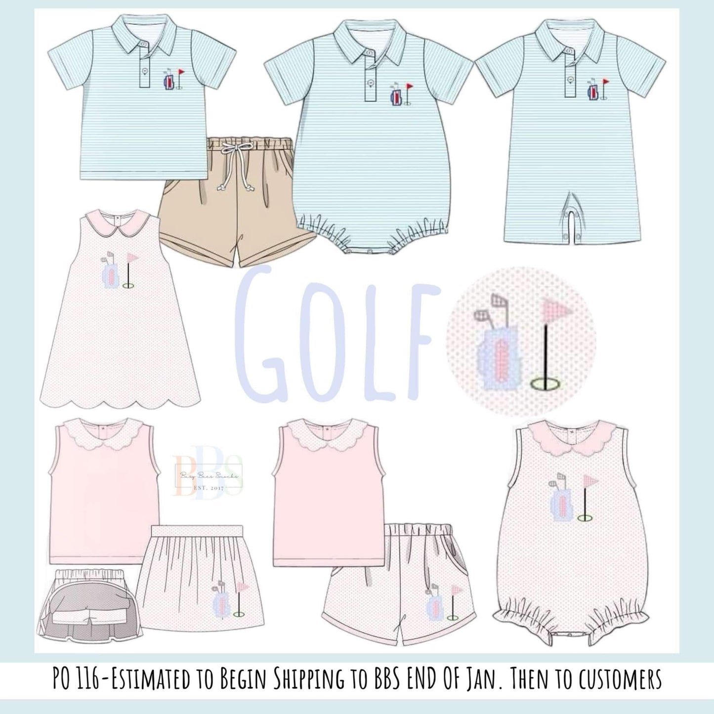 RTS: Golf- Girls Knit Skort Set