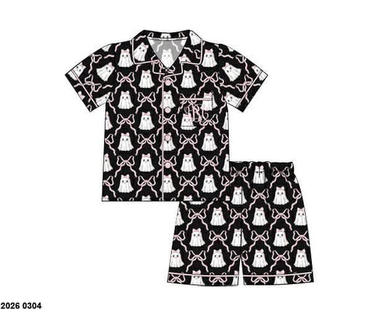RTS: Halloween Lounge- 2pc Satin Lounge Set