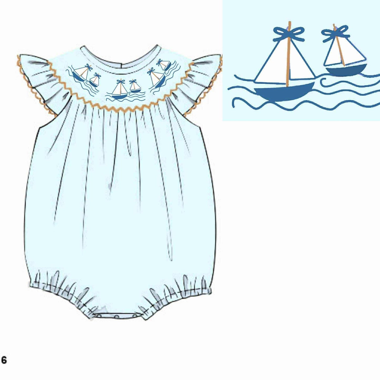 Pre Order 136: Driftwood- Girls Smocked Bubble