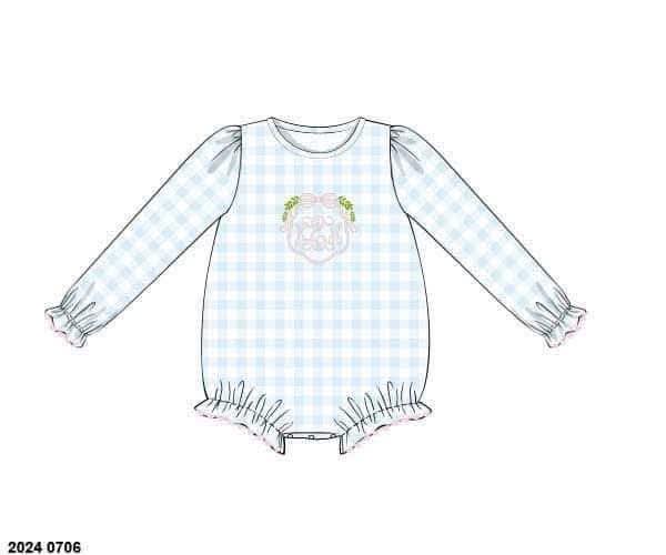 Pre Order 147: Mallard & Bow Crest- Girls Knit Bubble