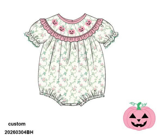 RTS: Prep O' Lanterns- Girls Woven Bubble