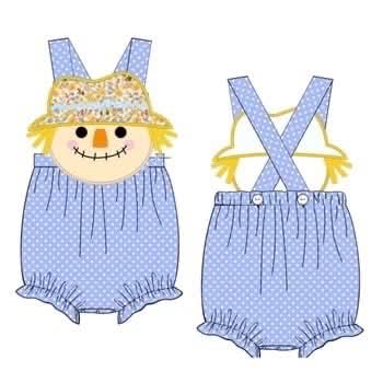 Pre Order 141: Scarecrows- Girls Woven Sunsuit