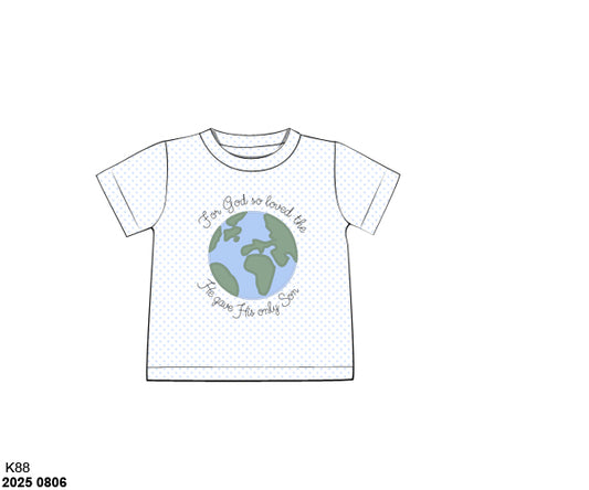 Pre Order 132: Blessed Dressed- Boys John 3:16 Knit Shirt