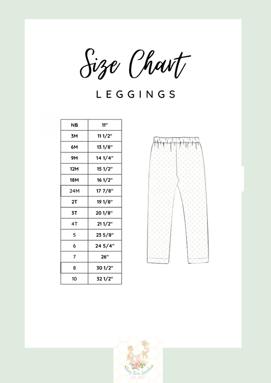 Girls Legging Set Size Chart