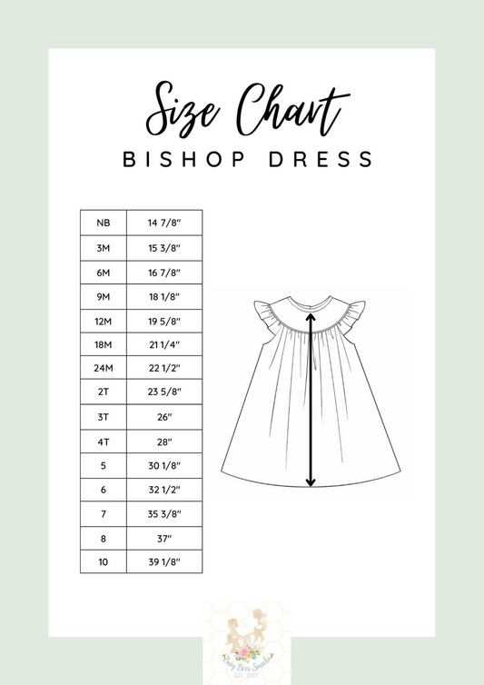 Bishop Dress Size Chart