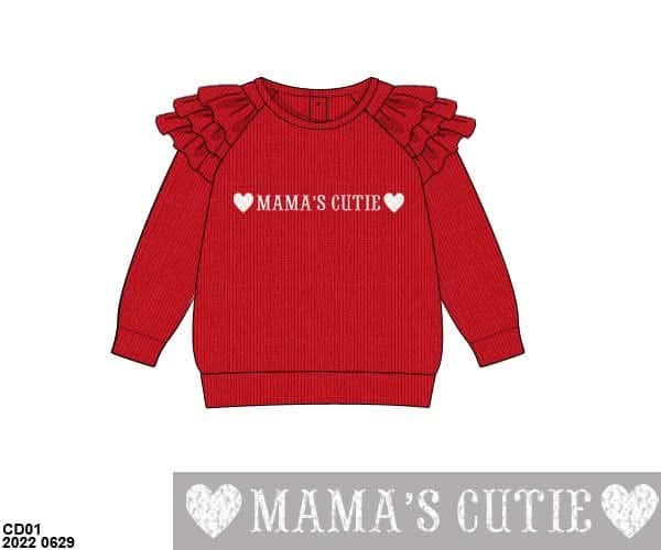Pre Order 146: Valentines- Girls French Knot Hearts Sweater