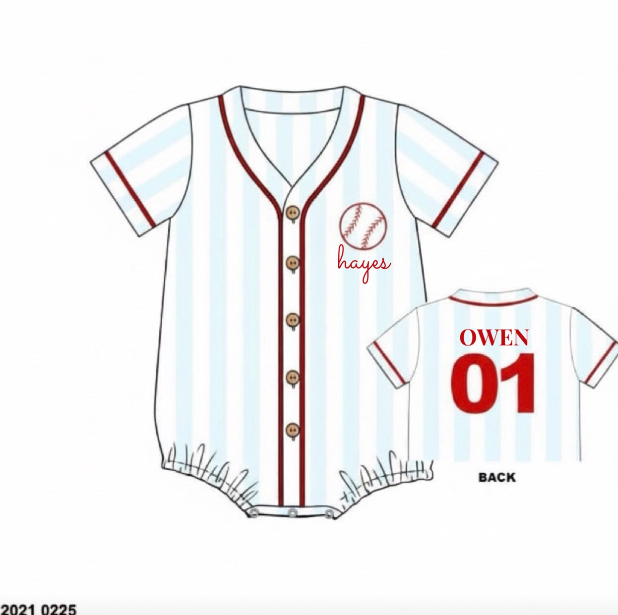 RTS: Play Ball!- Boys Knit Bubble Jersey "hayes/OWEN"