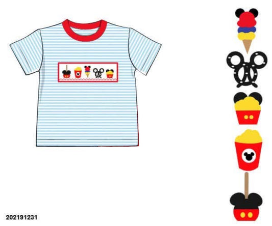 RTS: Character Collection- Boys Smocked Snacks Shirt