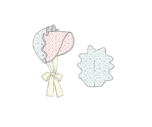 Pre Order 150: Tractors & Floral- Woven Bonnet