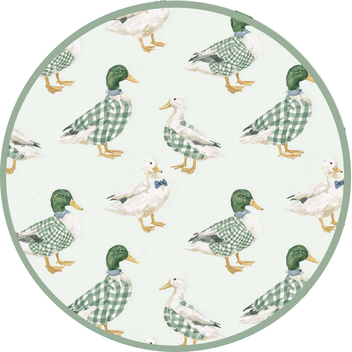 Pre Order 150: Gingham Mallards- Boys Knit Romper