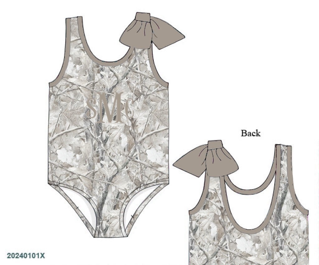 Camo Craze Flash Presale: Swim- Mom/Mini 1pc Snow Swimsuit