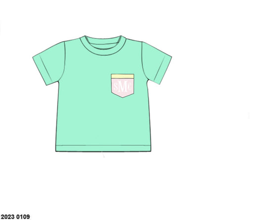 Pre Order 152: Colorblock- Boys Knit Pocket Shirt