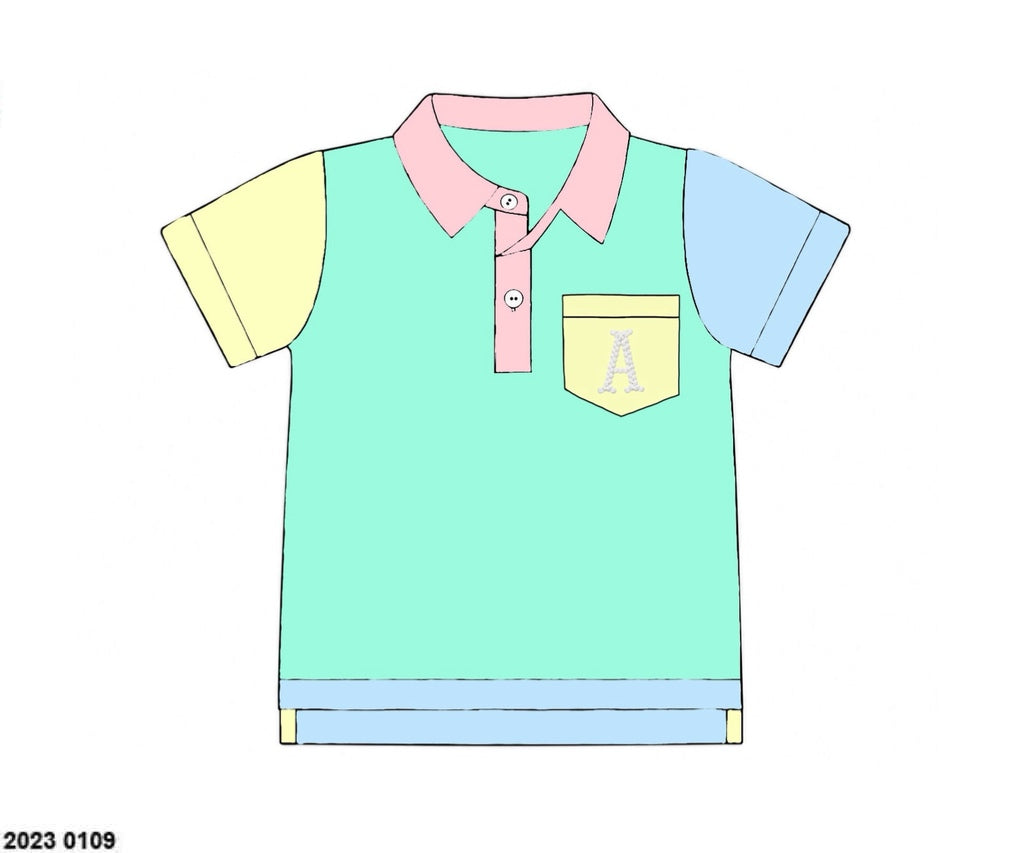 Pre Order 152: Colorblock- Dad/Mini Knit Polo
