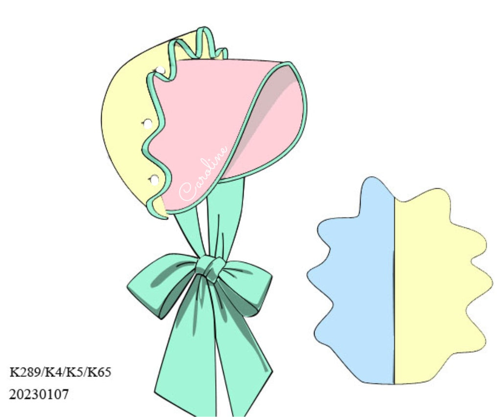 Pre Order 152: Colorblock- Girls Knit Bonnet