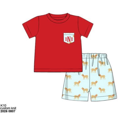 Special Pricing 2.0: Simple Knit Set- Boys Lab Short Set