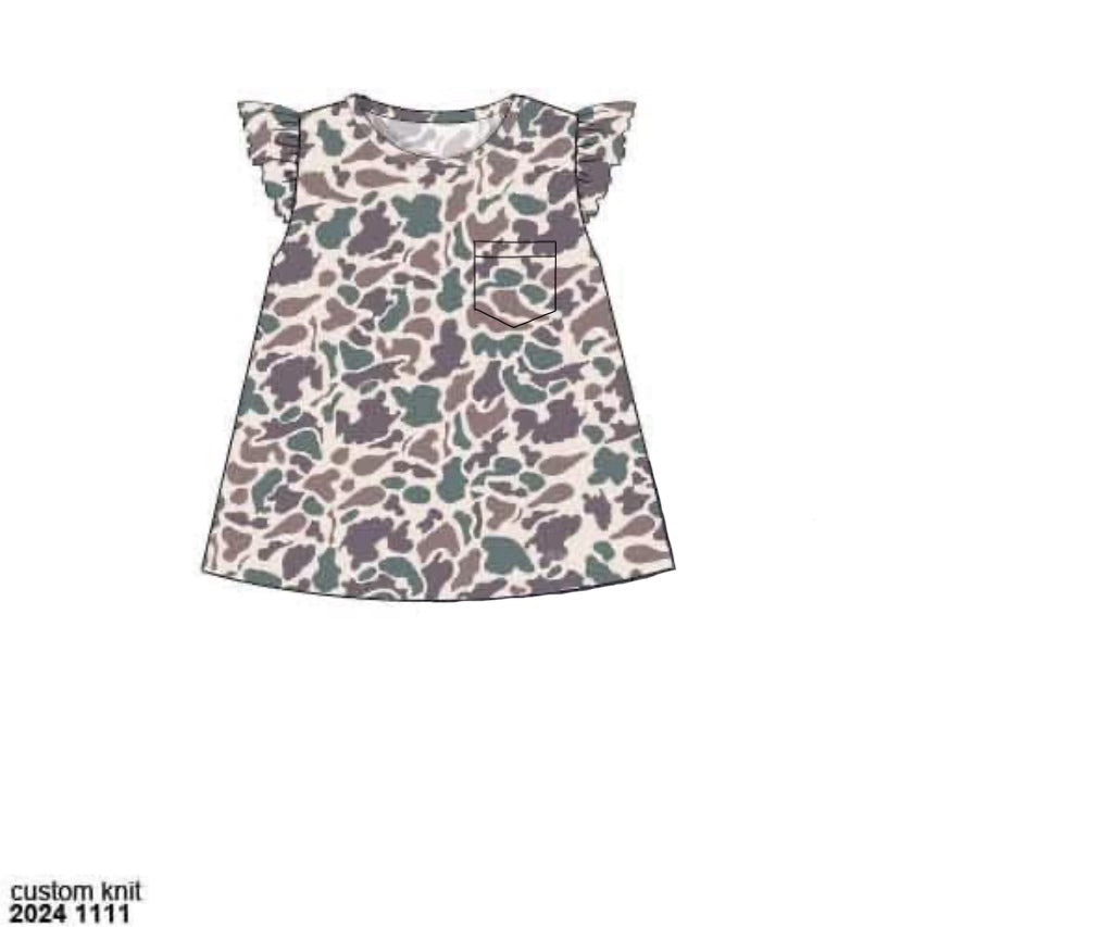 RTS: Miscellaneous Matches- Girls Camo Knit Shirt