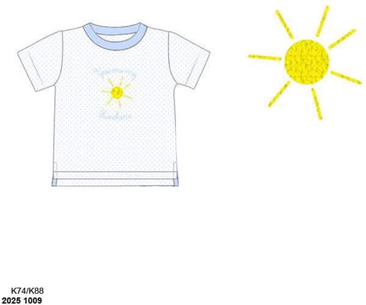 RTS: Miscellaneous Matches- Boys French Knot Sunshine Shirt