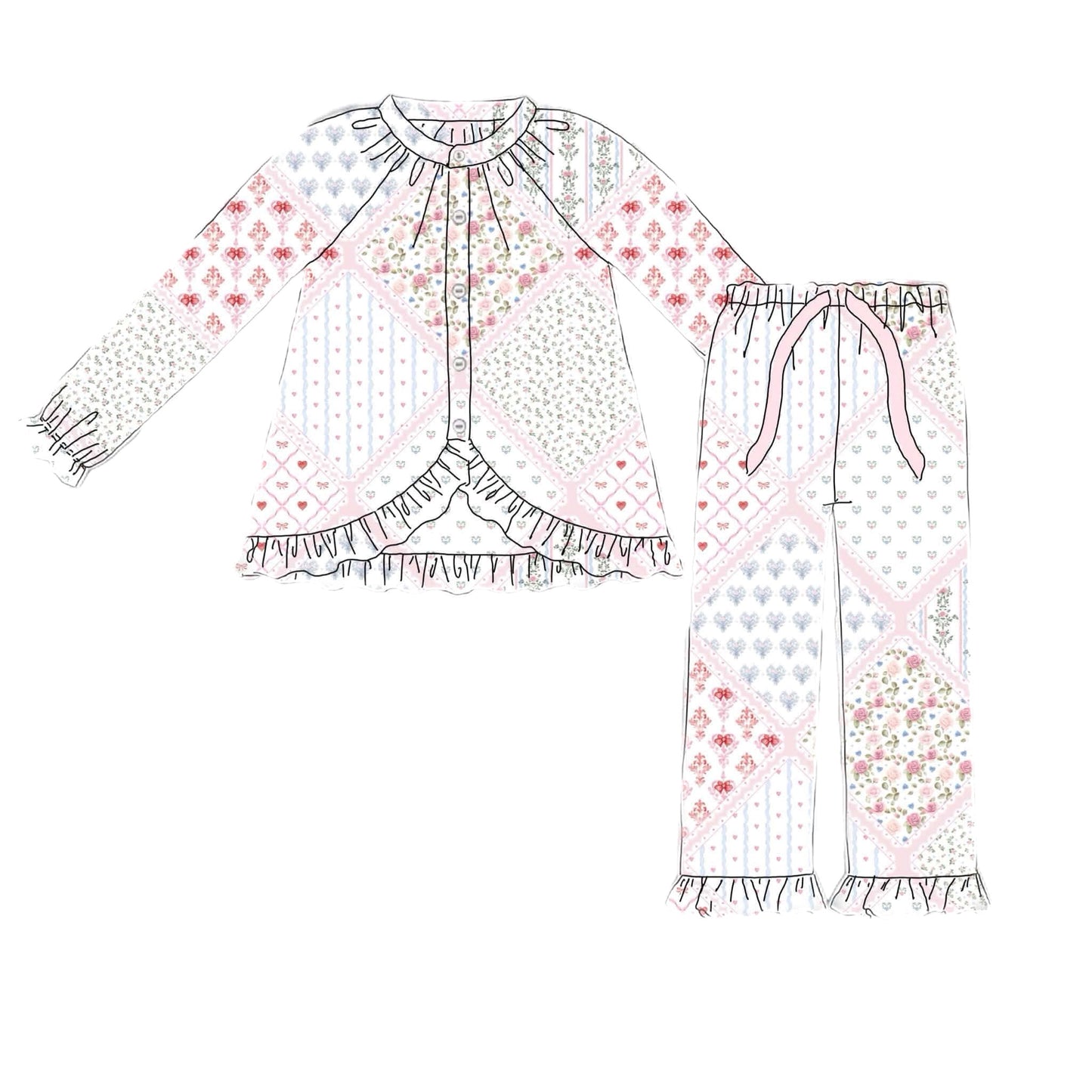 Pre Order 147: Cupid Shuffle- Mom/Mini Knit 2pc Lounge