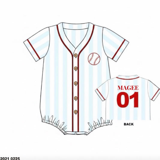 RTS: Play Ball!- Boys Knit Bubble Jersey "MAGEE"