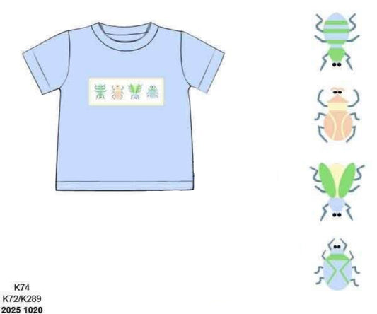 RTS: Critter Collection- Boys Smocked Bug Shirt