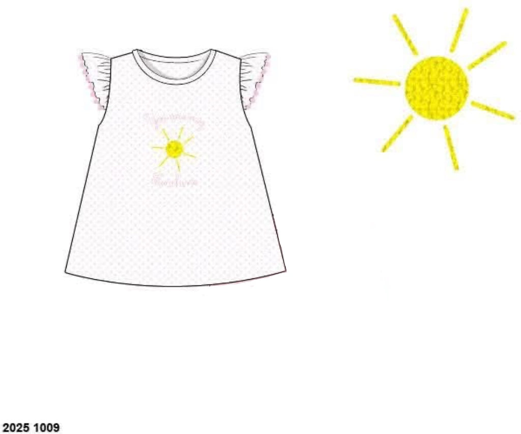 RTS: Miscellaneous Matches- Girls French Knot Sunshine Shirt