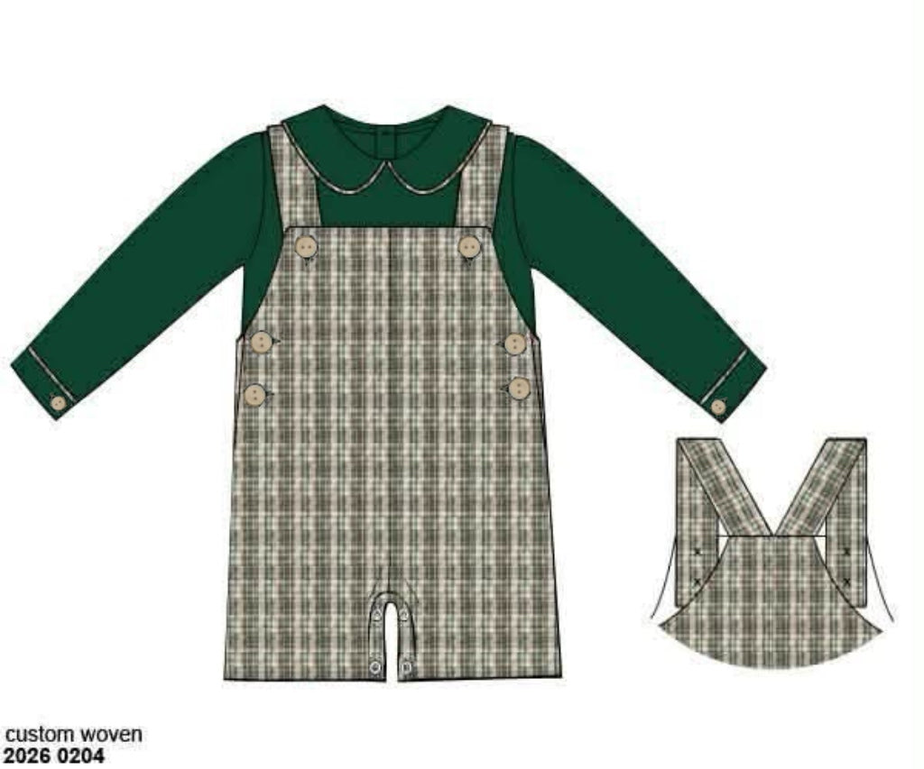 RTS: Fall Fancy- Boys Woven 2pc Shortall