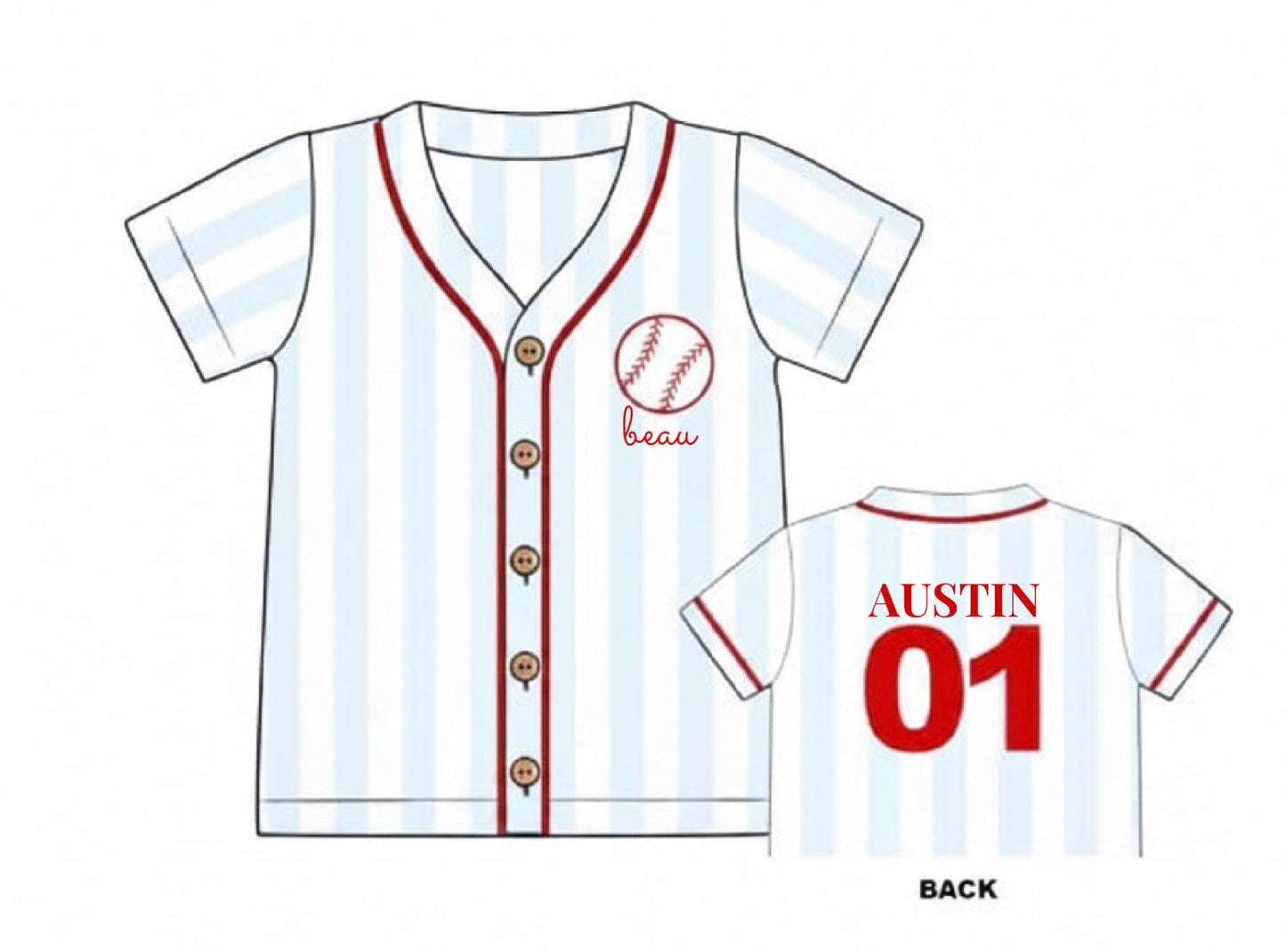 RTS: Play Ball!- Boys Knit Jersey "beau/AUSTIN"