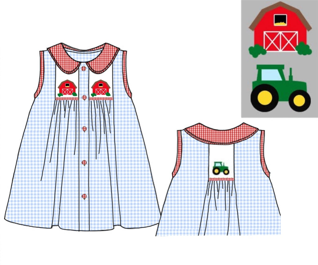 Throwback Pre Order: Down On The Farm- Girls Knit Dress