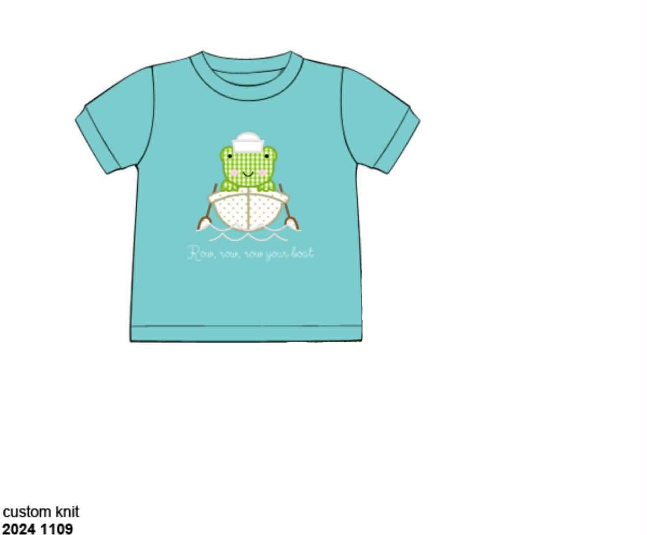 RTS: Critter Collection- Boys Row Boat Appliqué Shirt
