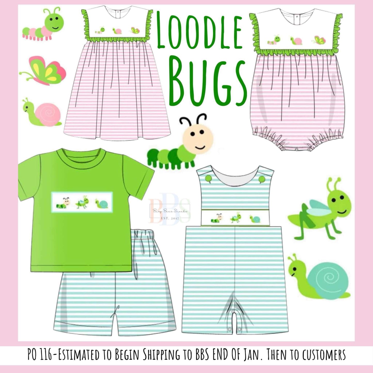 RTS: Loodle Bugs- Girls Knit Dress