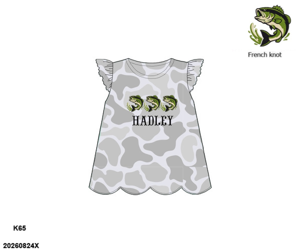 Camo Craze Flash Presale: Girls Knit Shirt- Gray