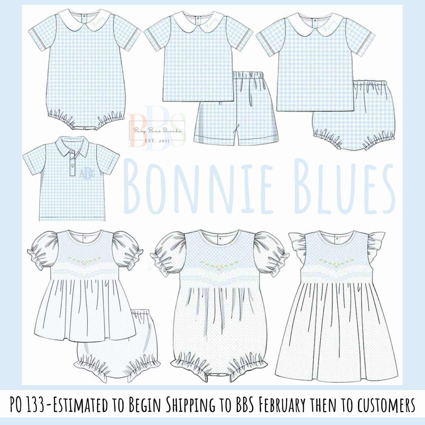 Pre Order 133: Bonnie Blue- Boys Knit Bubble