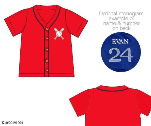 Pre Order 149: Homerun- Adult/Mini Red Knit Jersey