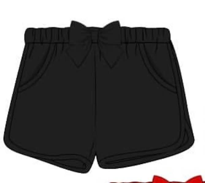 RTS: Mix & Match Bottoms- Girls Black Knit Shorties