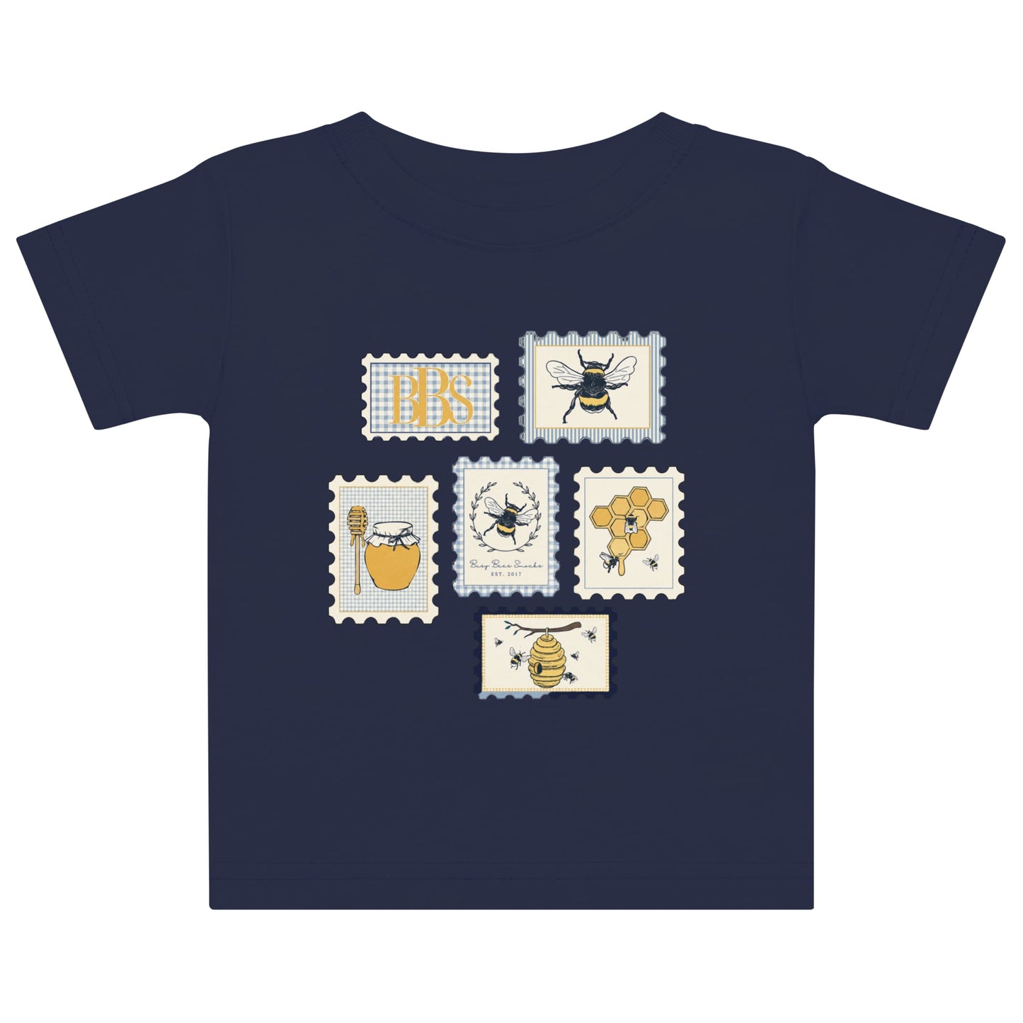 Exclusive BBS Graphic T-Shirt- Boy Front Stamp- Navy