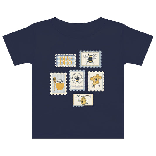 Exclusive BBS Graphic T-Shirt- Boy Front Stamp- Navy