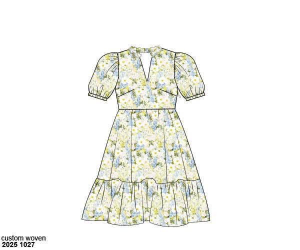 Pre Order 147: Birdie & Blue- Mom/Mini Woven Short Length Dress