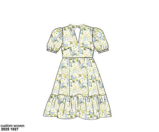 Pre Order 147: Birdie & Blue- Mom/Mini Woven Short Length Dress